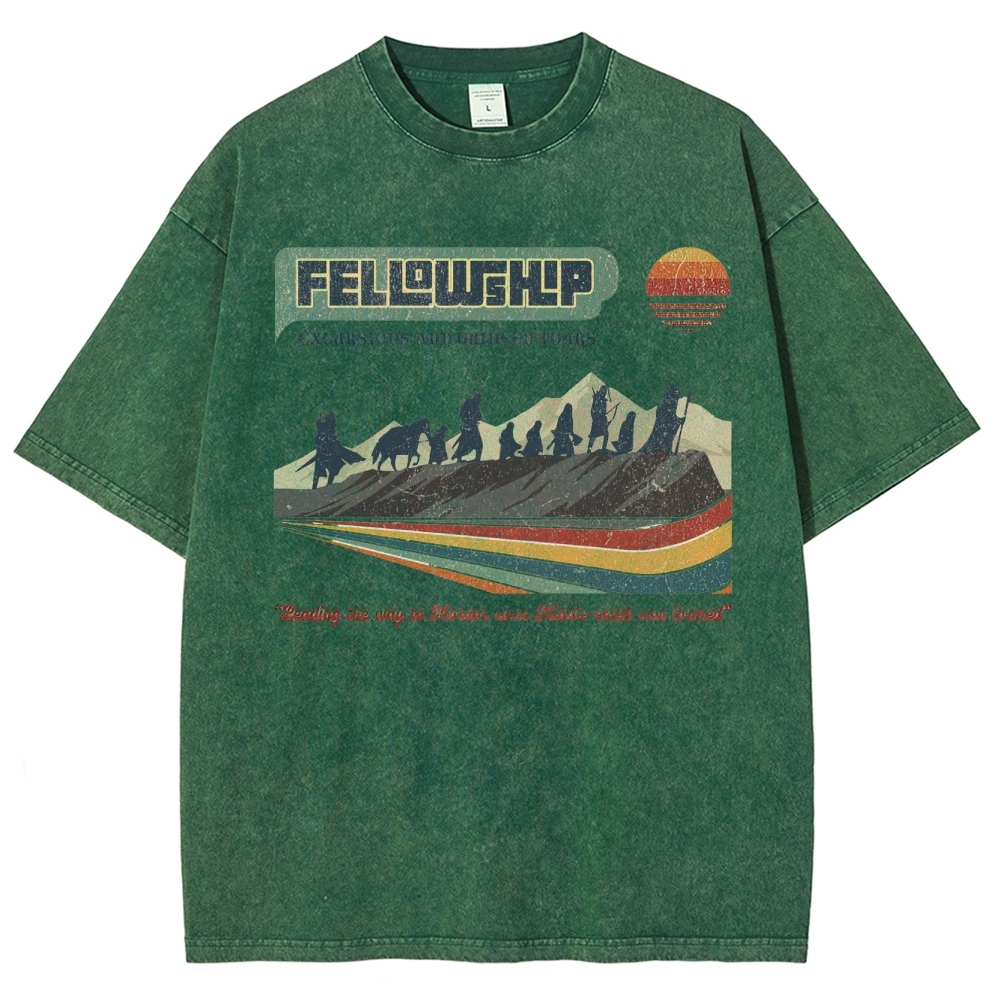 Fellowship Excursions Retro Tour  Washed T-Shirt