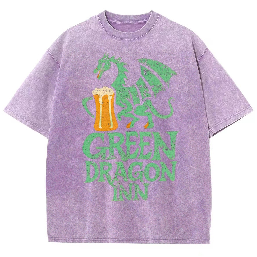 Green Dragon Inn Beer Retro Washed T-Shirt