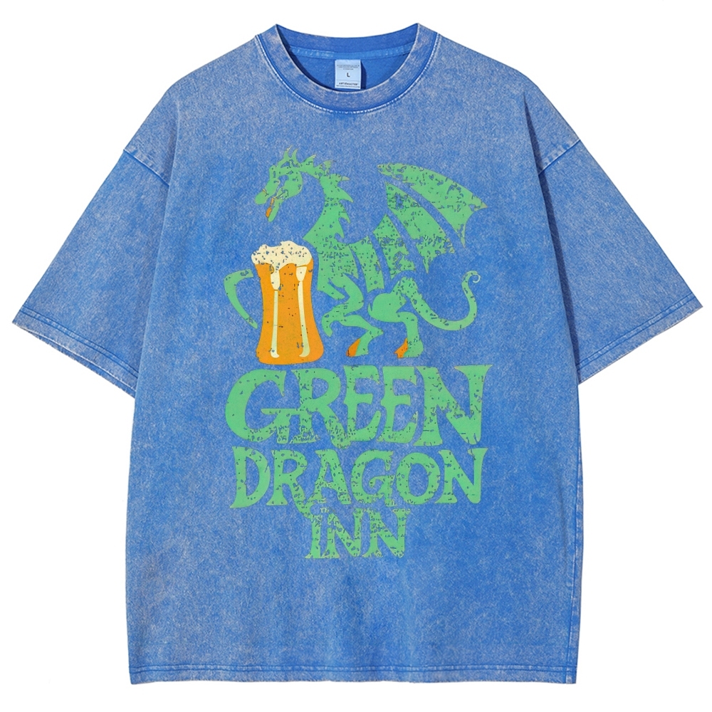 Green Dragon Inn Beer Retro Washed T-Shirt
