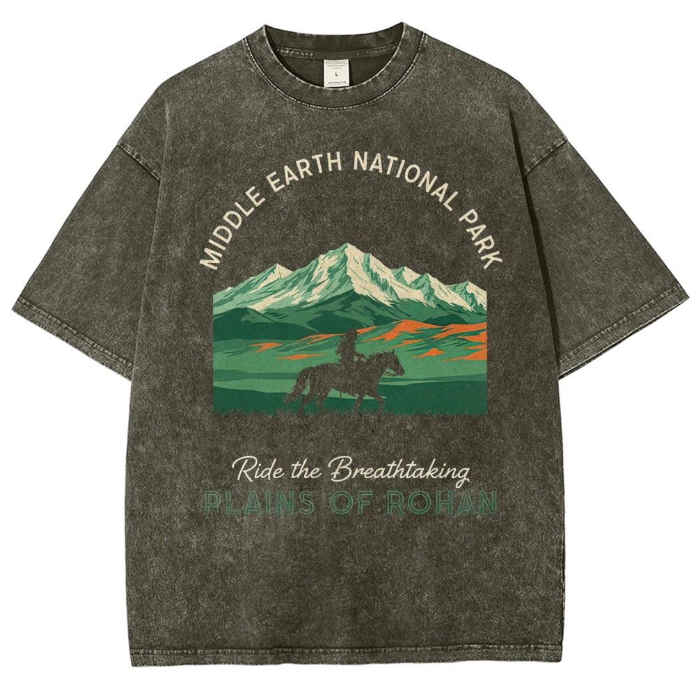 Middle Earth Rohan Plains Washed T-Shirt