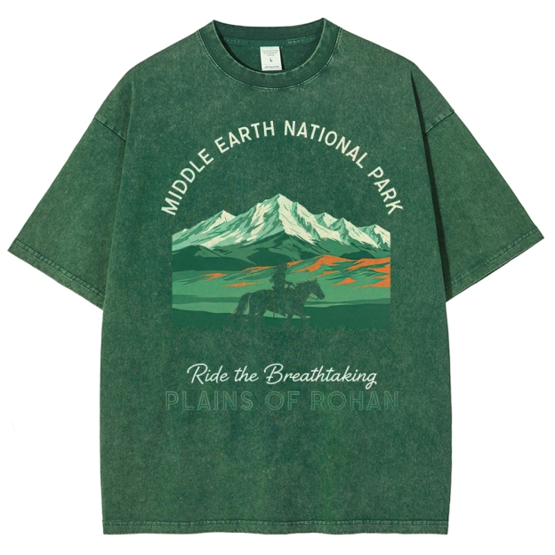 Middle Earth Rohan Plains Washed T-Shirt
