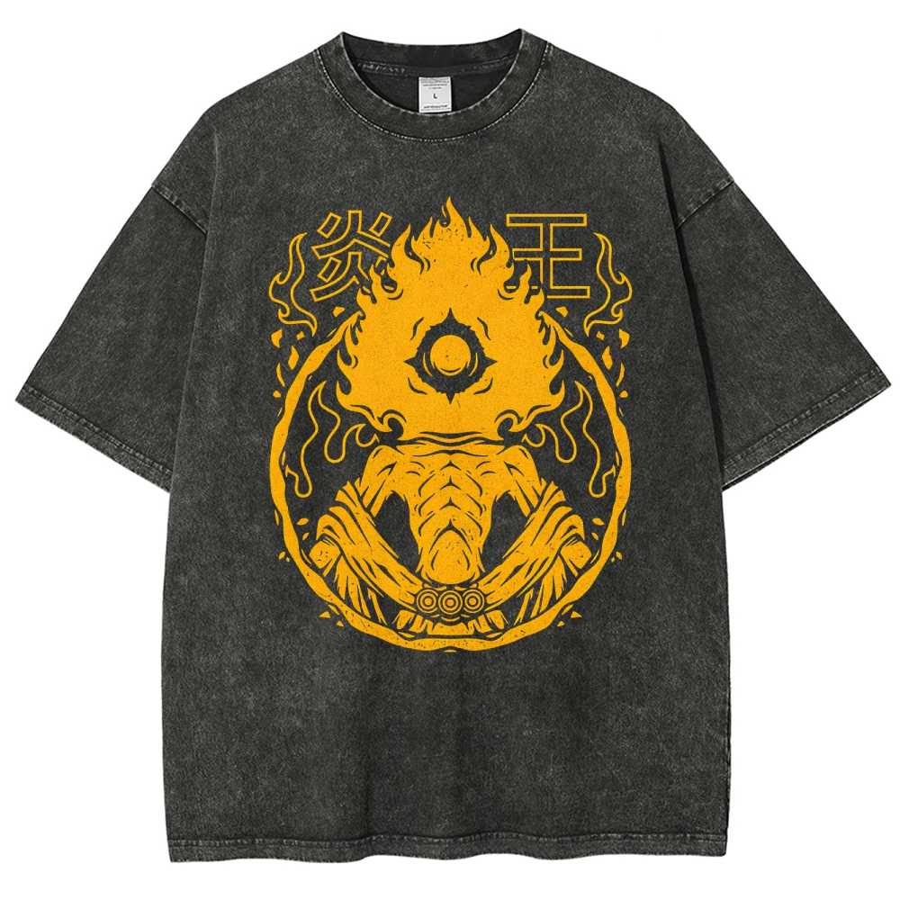 Flame King Vintage Symbol Washed T-Shirt