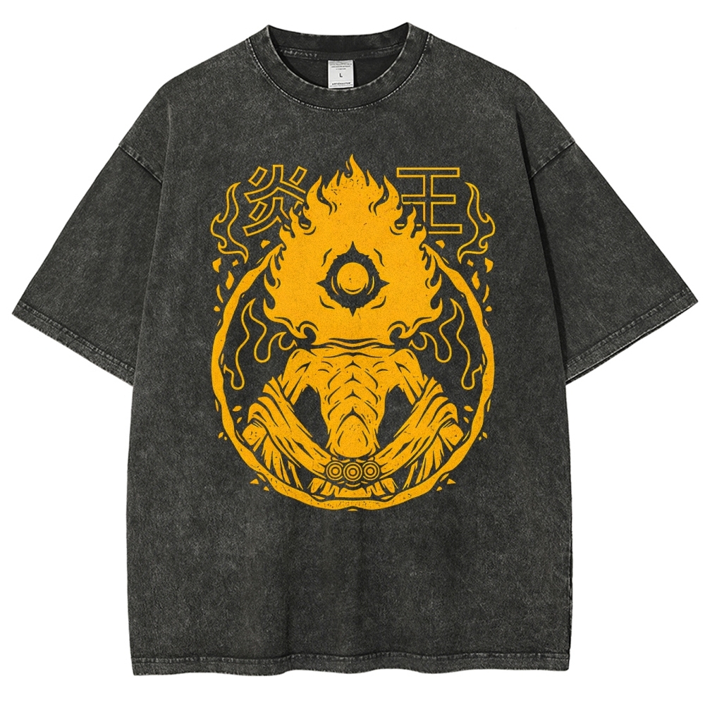 Flame King Vintage Symbol Washed T-Shirt