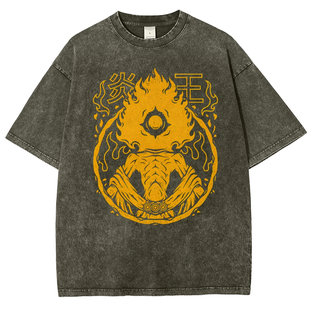 Flame King Vintage Symbol Washed T-Shirt