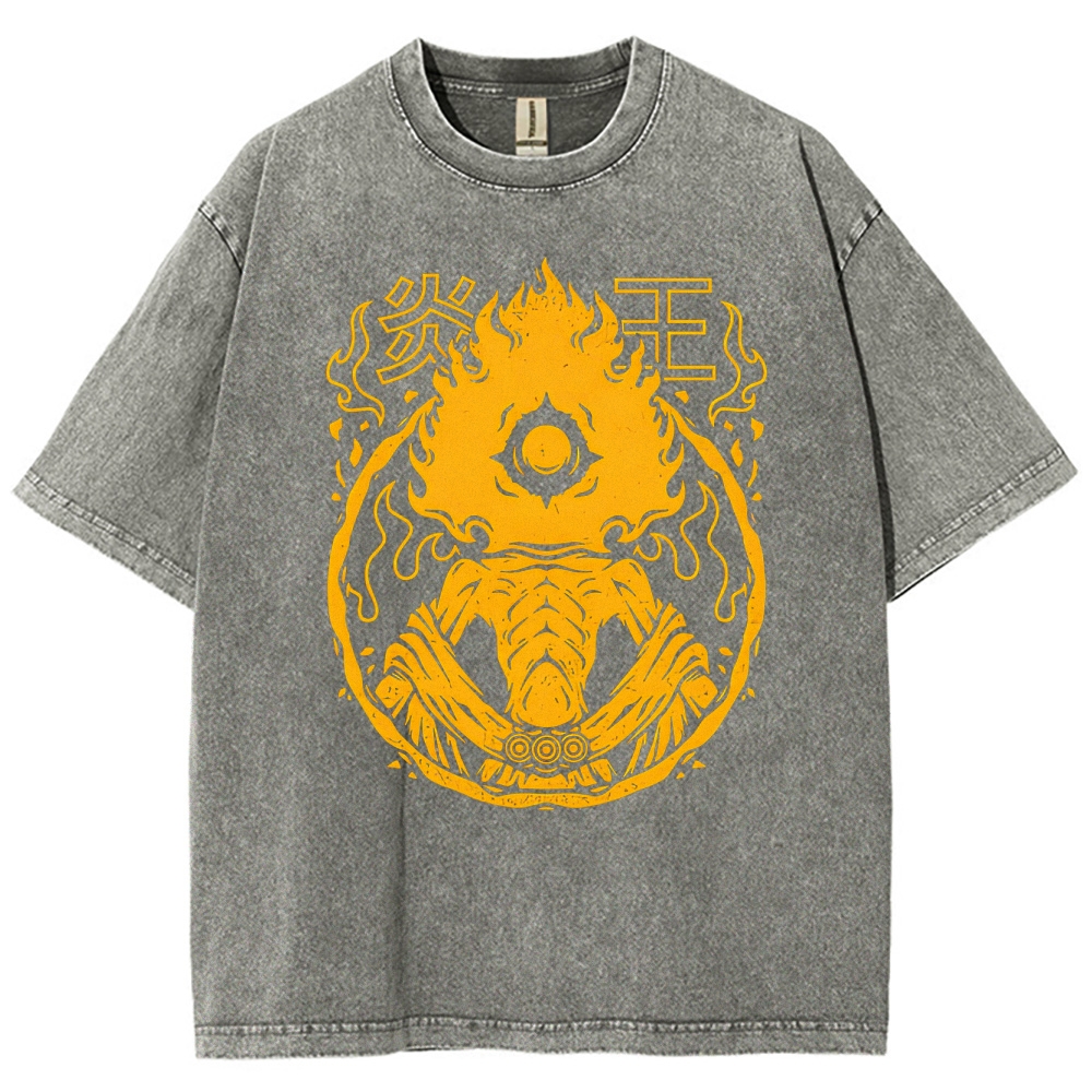 Flame King Vintage Symbol Washed T-Shirt