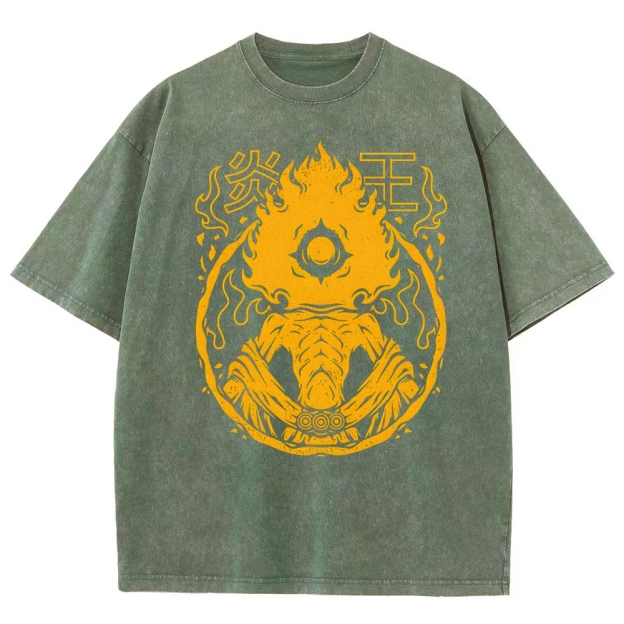 Flame King Vintage Symbol Washed T-Shirt