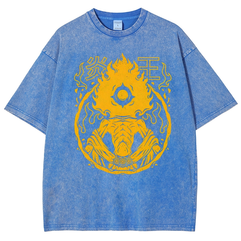 Flame King Vintage Symbol Washed T-Shirt