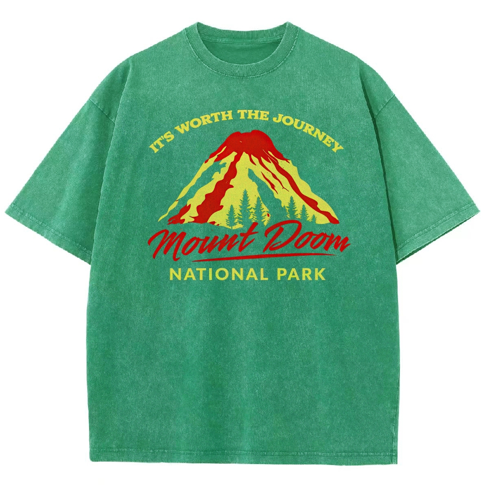 Mount Doom National Park Retro Washed T-Shirt