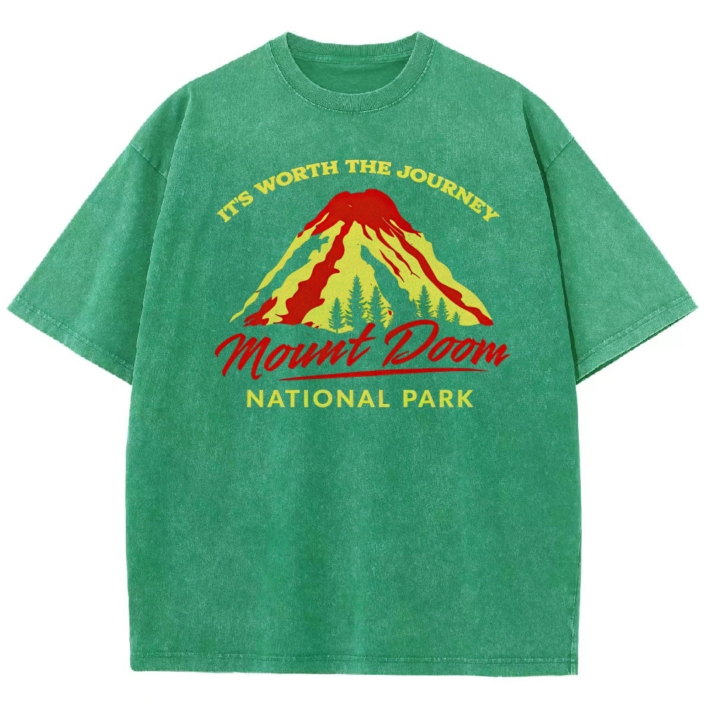 Mount Doom National Park Retro Washed T-Shirt