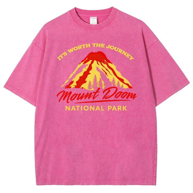 Mount Doom National Park Retro Washed T-Shirt