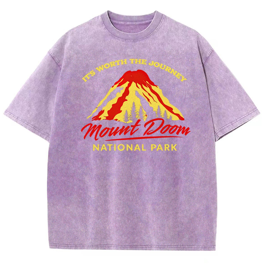 Mount Doom National Park Retro Washed T-Shirt