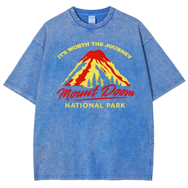 Mount Doom National Park Retro Washed T-Shirt