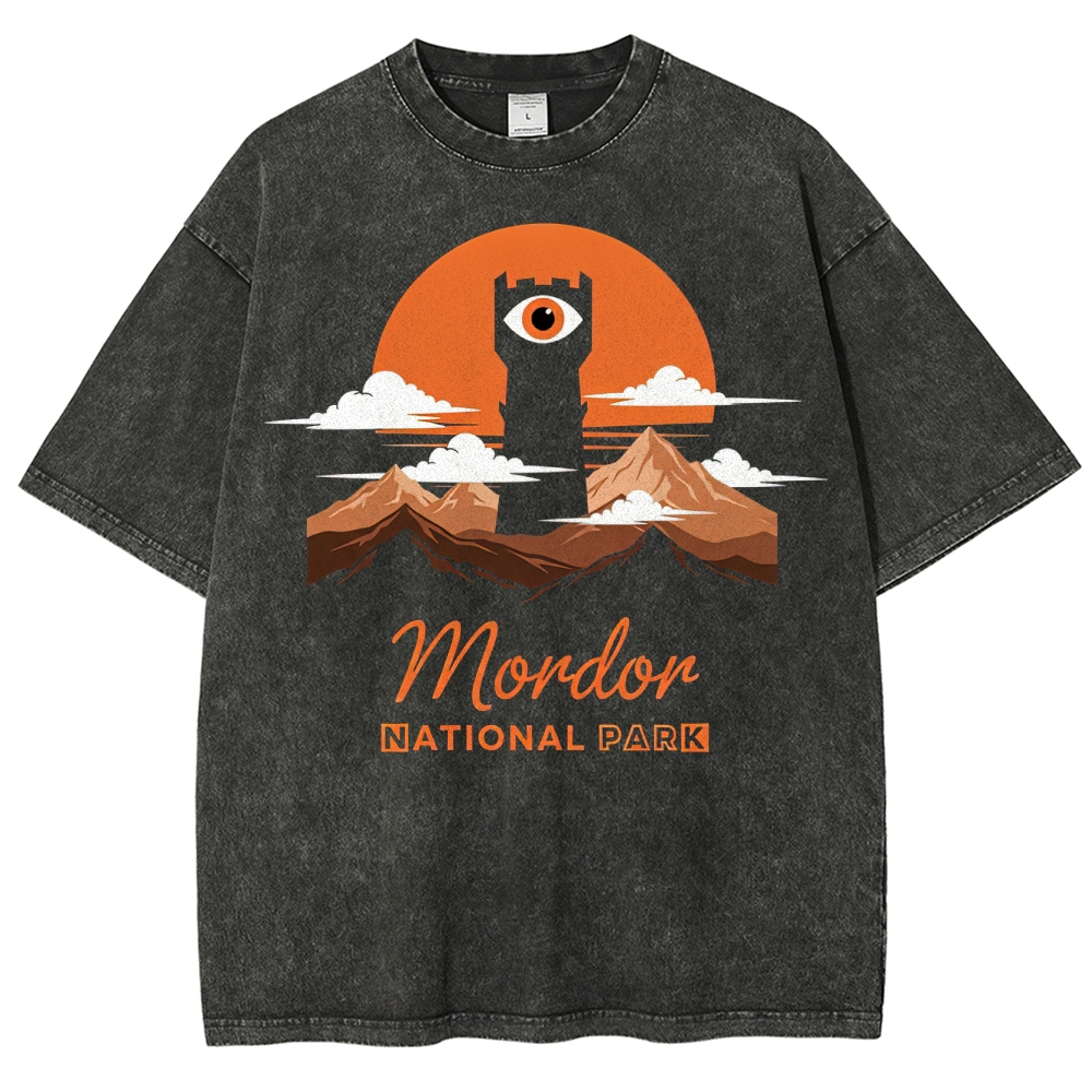Mordor National Park Sunset Washed T-Shirt