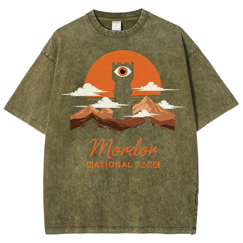 Mordor National Park Sunset Washed T-Shirt
