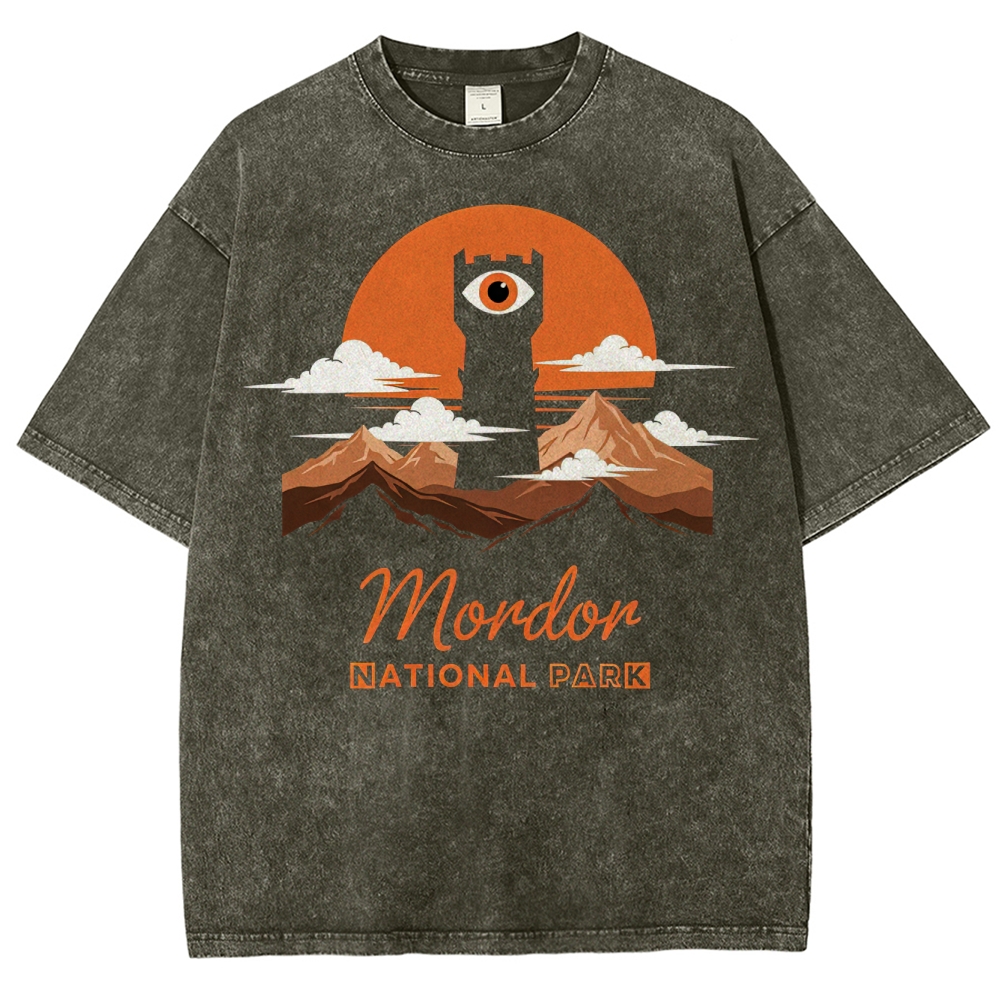 Mordor National Park Sunset Washed T-Shirt