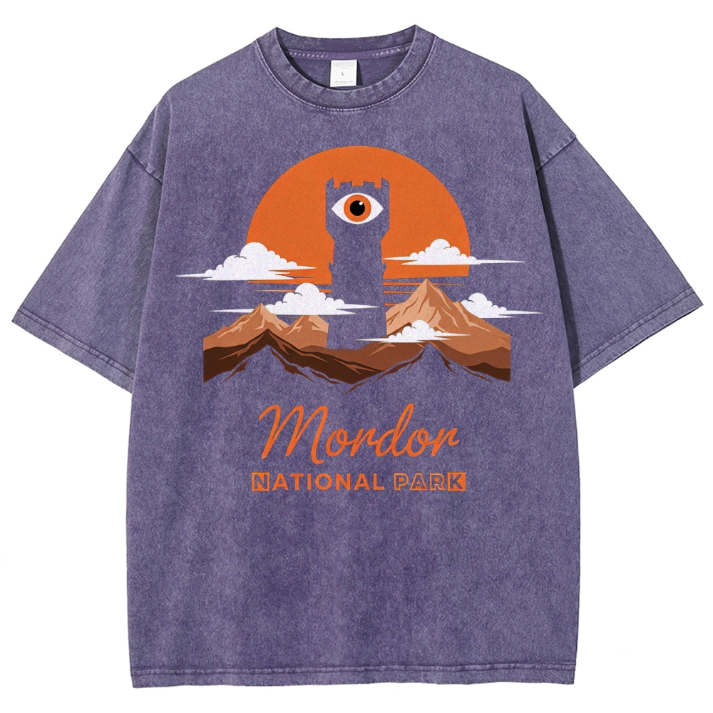 Mordor National Park Sunset Washed T-Shirt