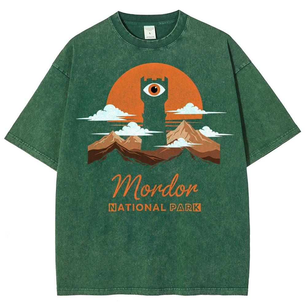 Mordor National Park Sunset Washed T-Shirt