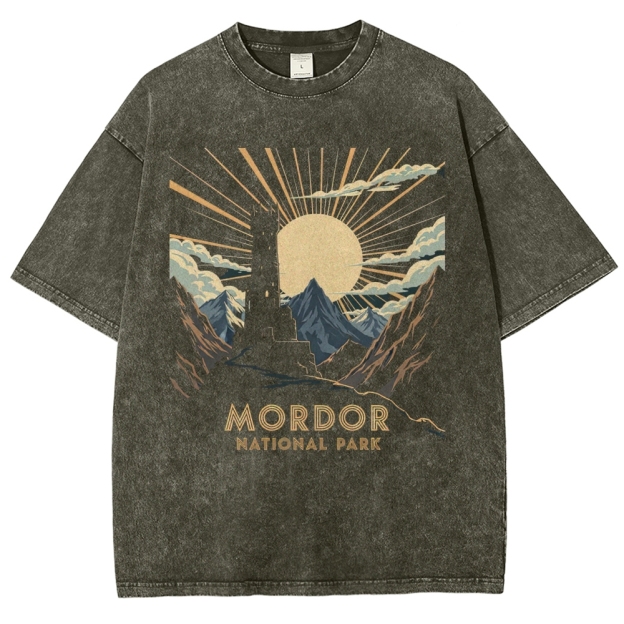 Mordor National Park Sunburst Washed T-Shirt