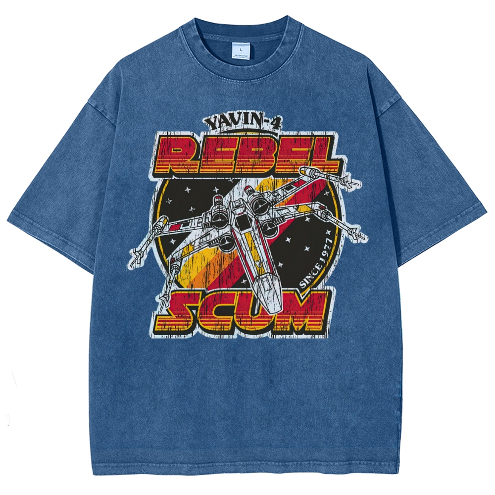 Galactic Fighter & Retro Rebellion Washed T-Shirt 