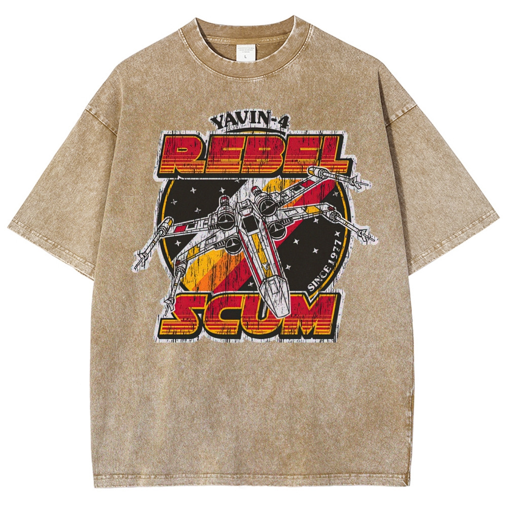 Galactic Fighter & Retro Rebellion Washed T-Shirt 