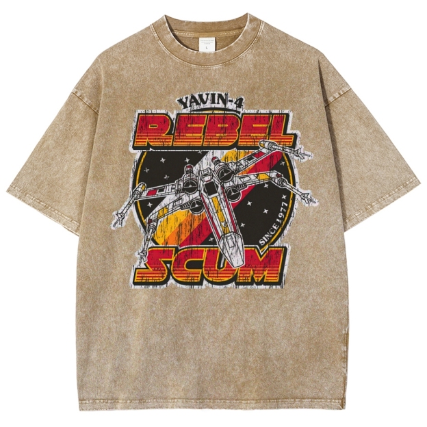 Galactic Fighter & Retro Rebellion Washed T-Shirt 