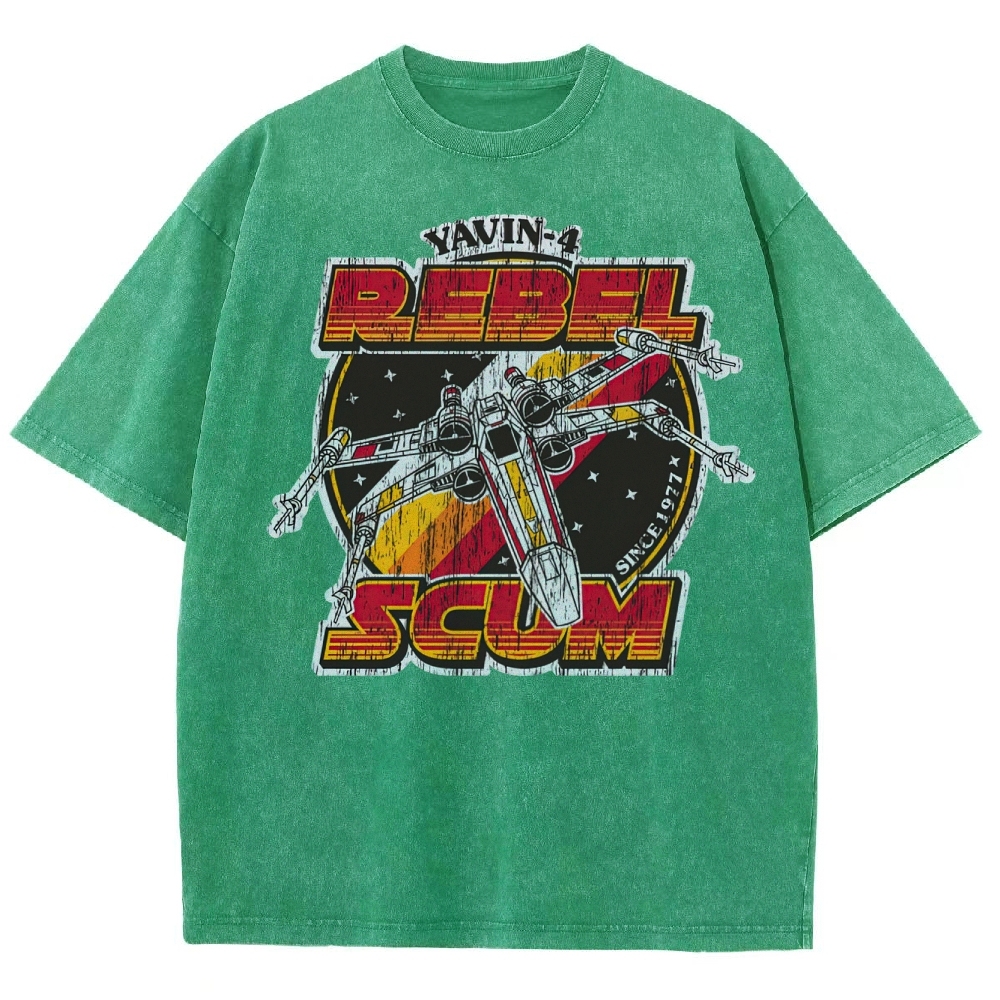 Galactic Fighter & Retro Rebellion Washed T-Shirt 