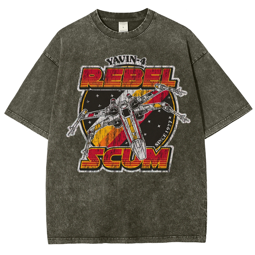 Galactic Fighter & Retro Rebellion Washed T-Shirt 