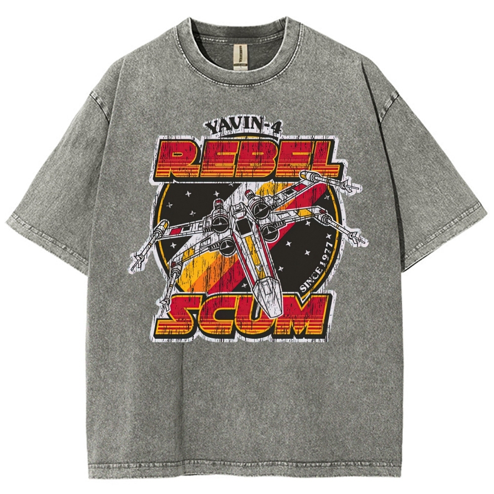 Galactic Fighter & Retro Rebellion Washed T-Shirt 
