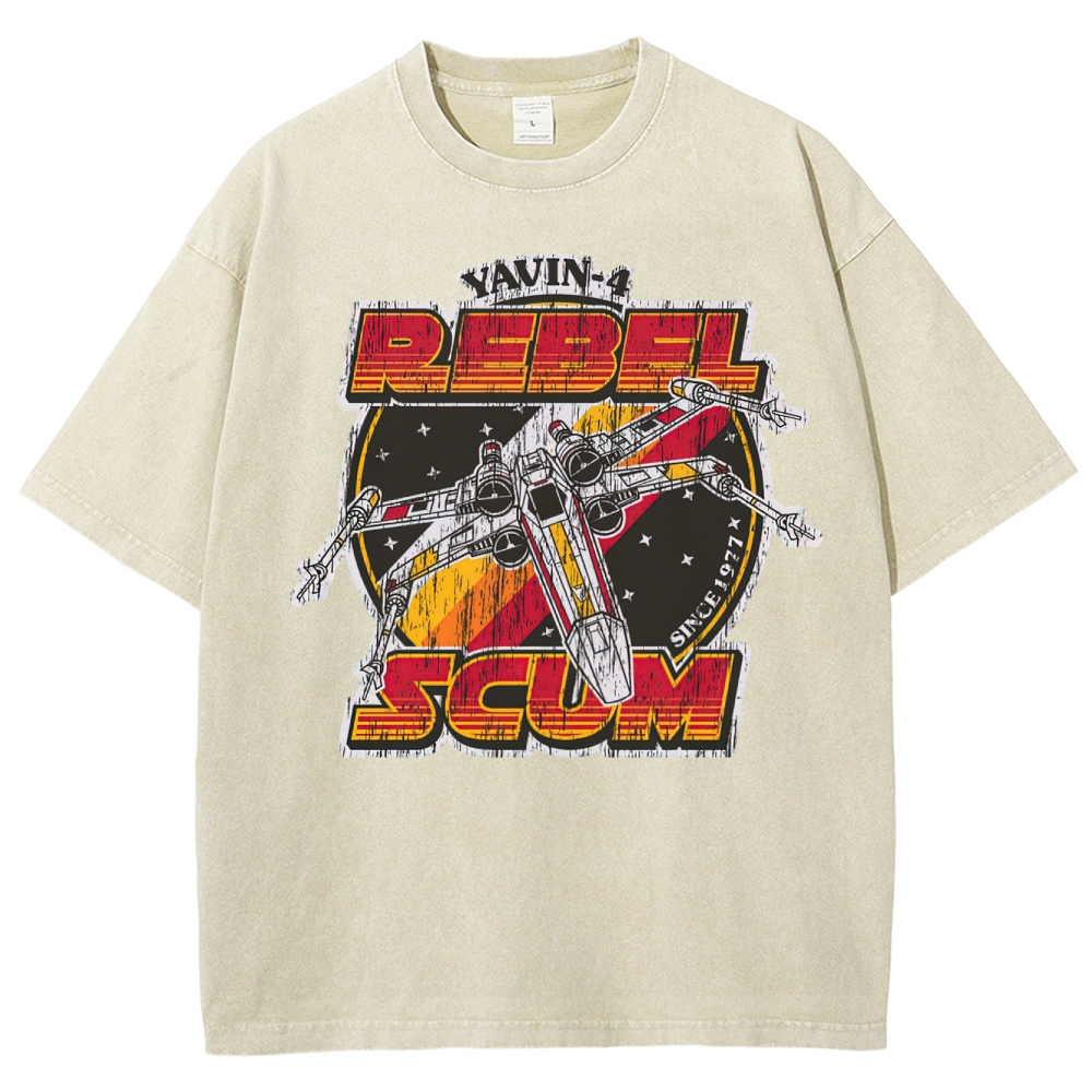 Galactic Fighter & Retro Rebellion Washed T-Shirt 