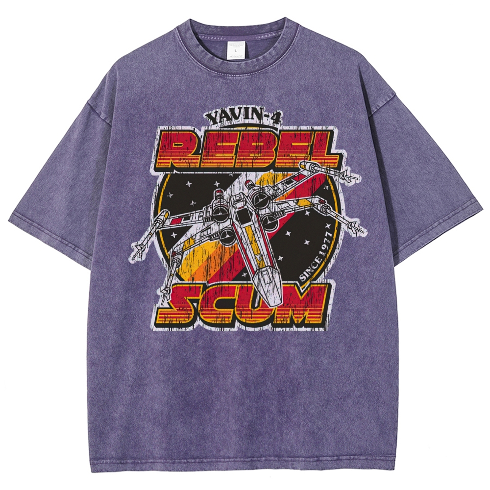 Galactic Fighter & Retro Rebellion Washed T-Shirt 