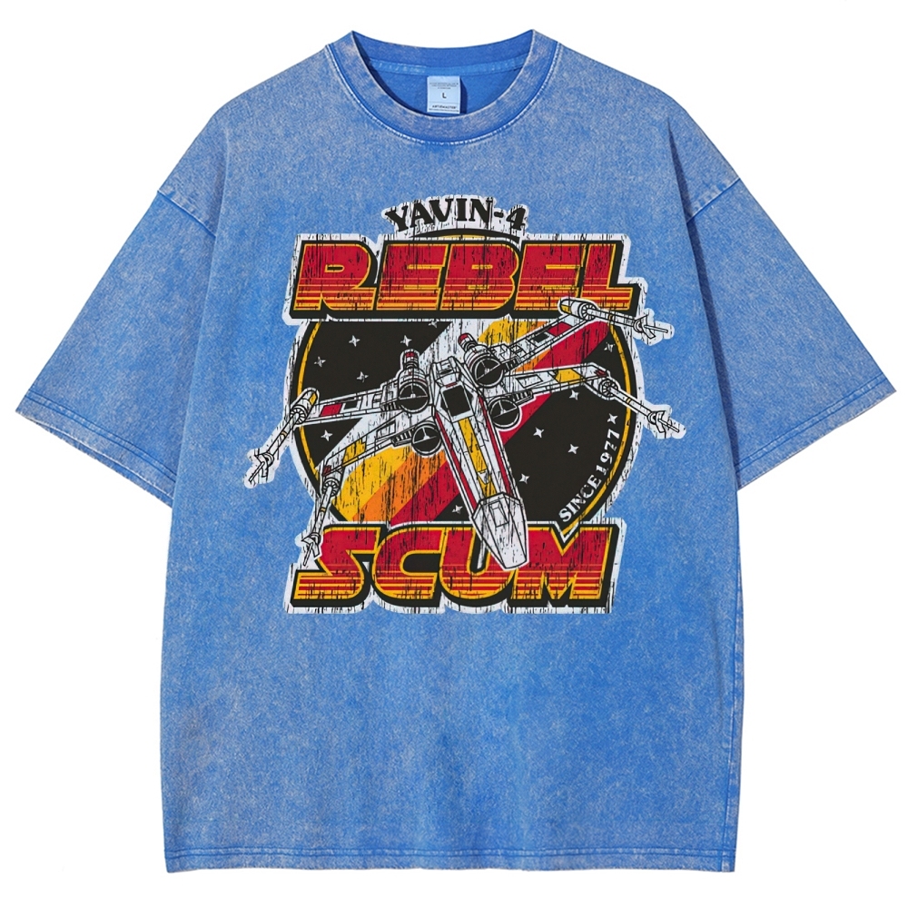 Galactic Fighter & Retro Rebellion Washed T-Shirt 