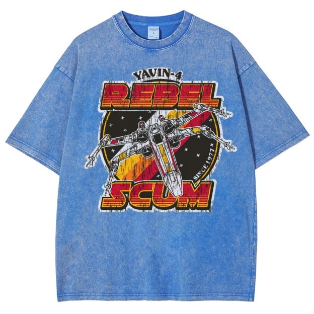 Galactic Fighter & Retro Rebellion Washed T-Shirt 