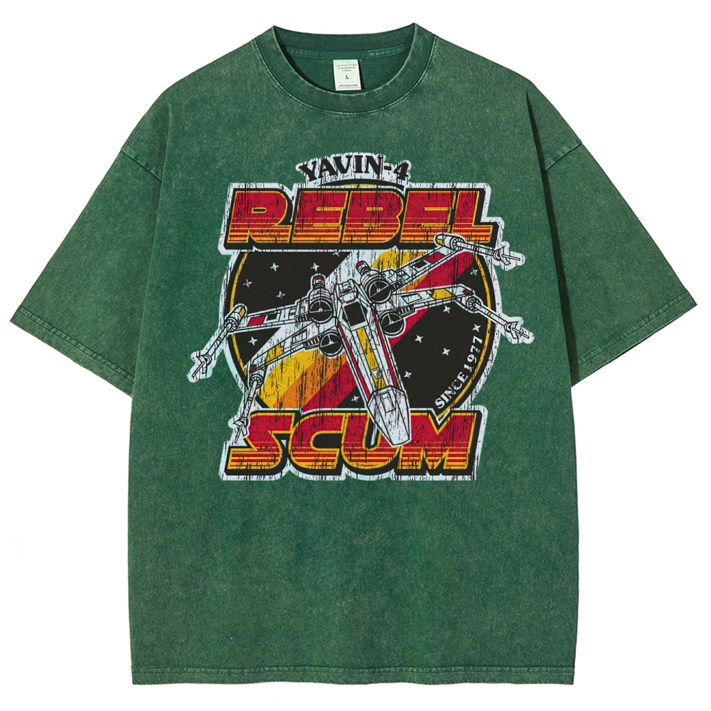 Galactic Fighter & Retro Rebellion Washed T-Shirt 