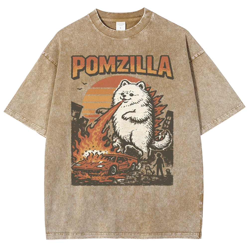 Monster Pup Rampage & Fire Washed T-Shirt