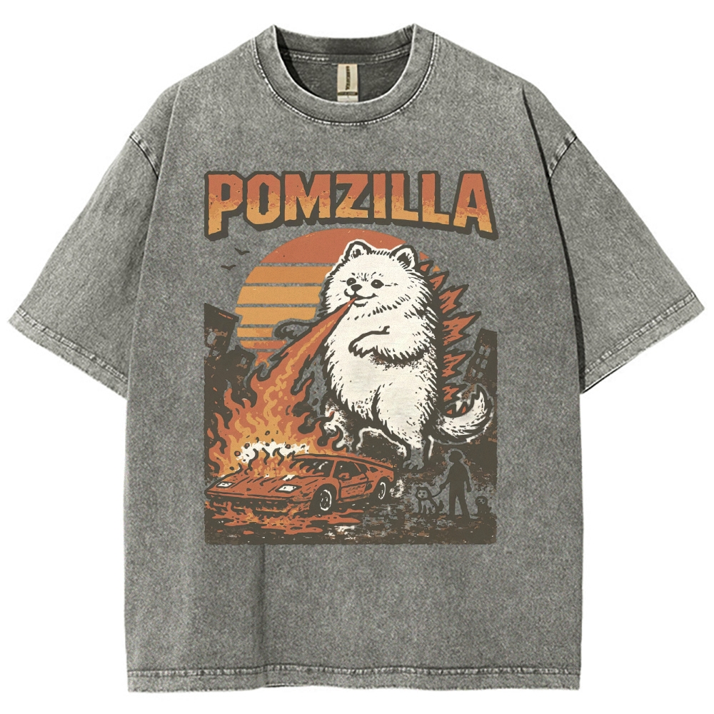 Monster Pup Rampage & Fire Washed T-Shirt