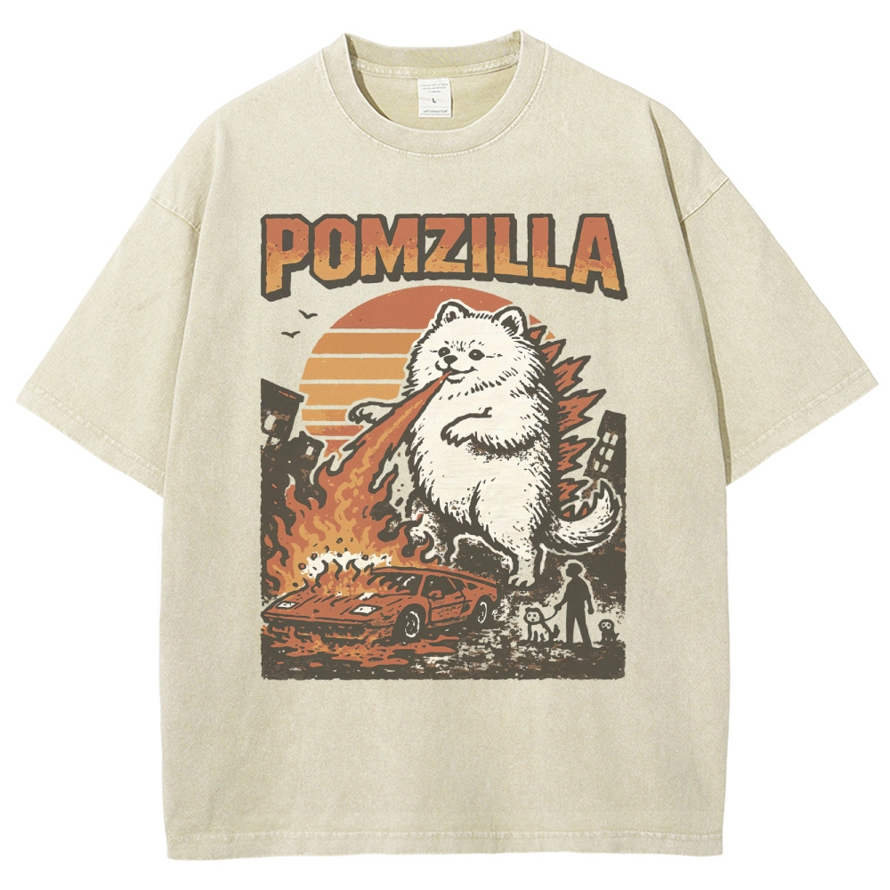 Monster Pup Rampage & Fire Washed T-Shirt