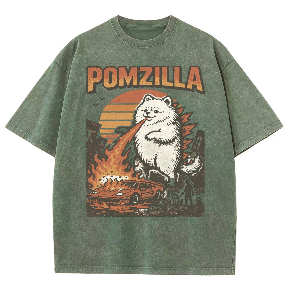 Monster Pup Rampage & Fire Washed T-Shirt