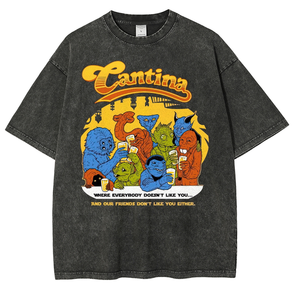 Cantina Alien Crew Humor Washed T-Shirt