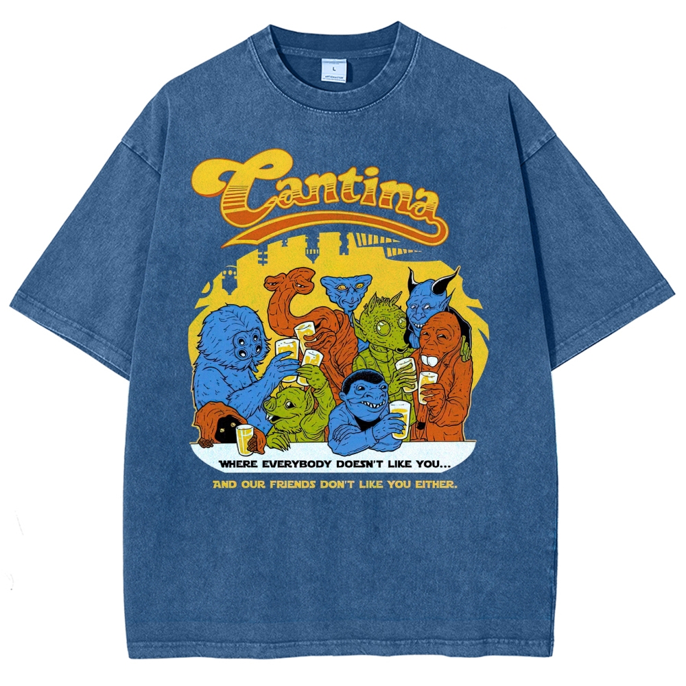 Cantina Alien Crew Humor Washed T-Shirt