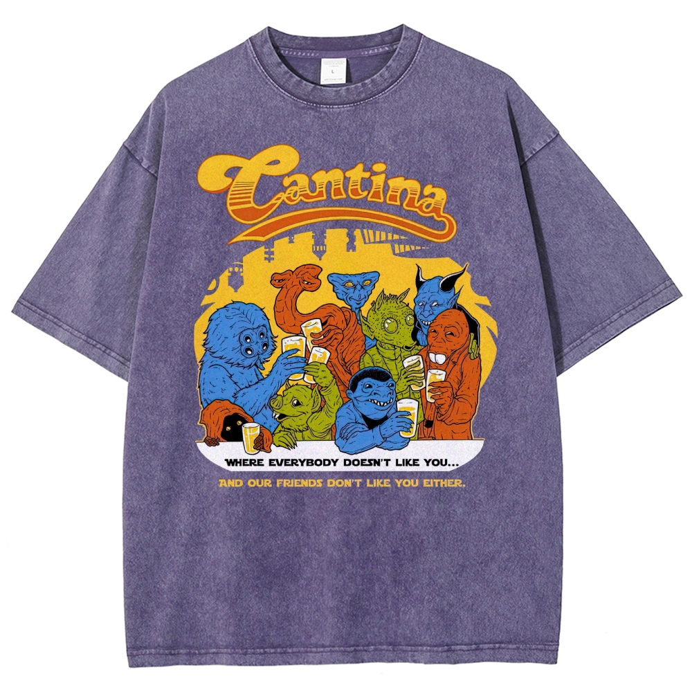 Cantina Alien Crew Humor Washed T-Shirt