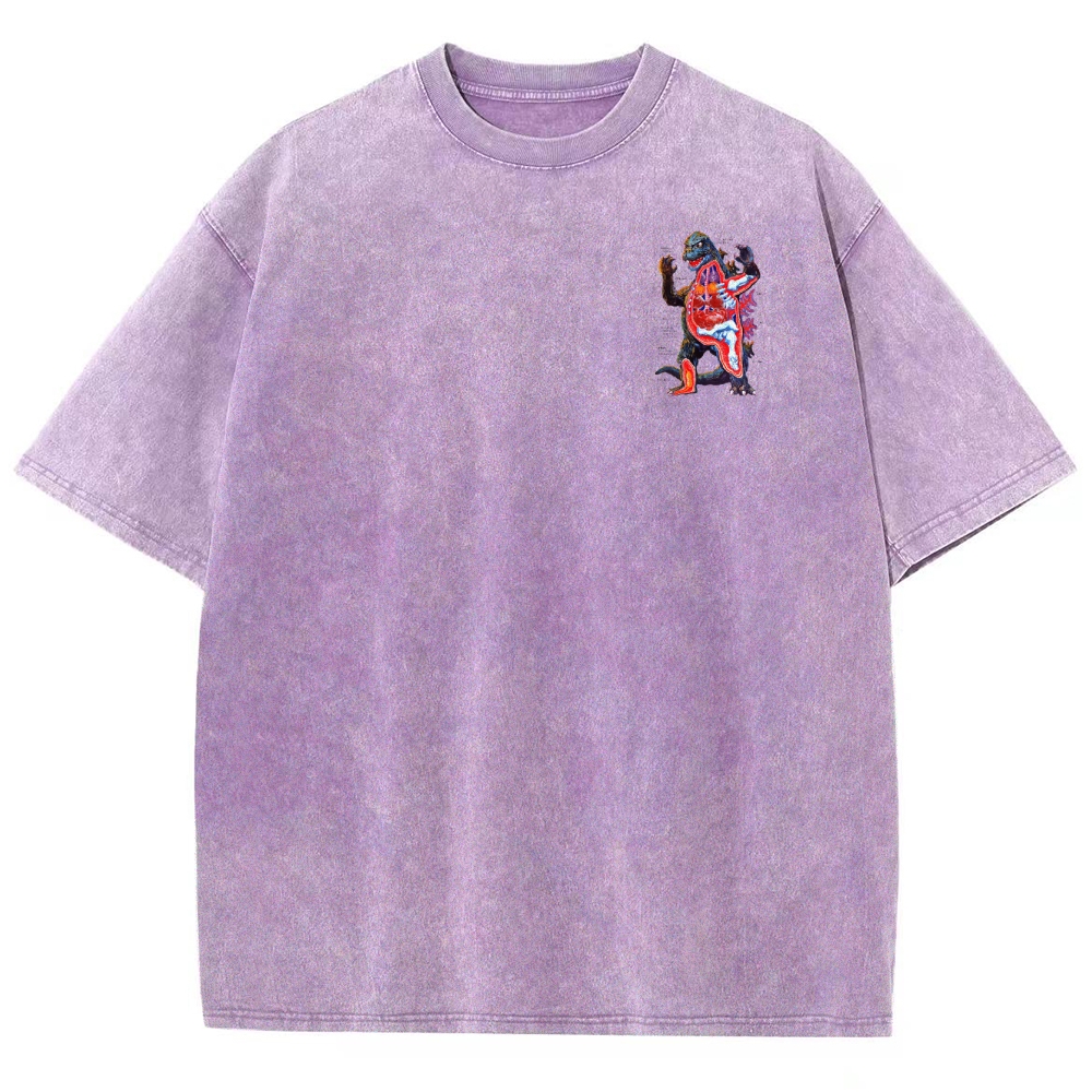Kaiju Anatomy Diagram Washed T-Shirt