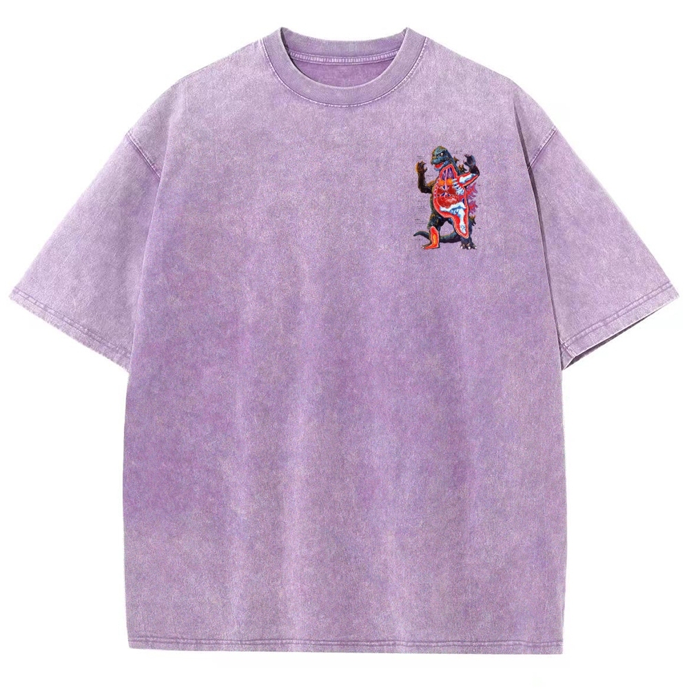 Kaiju Anatomy Diagram Washed T-Shirt
