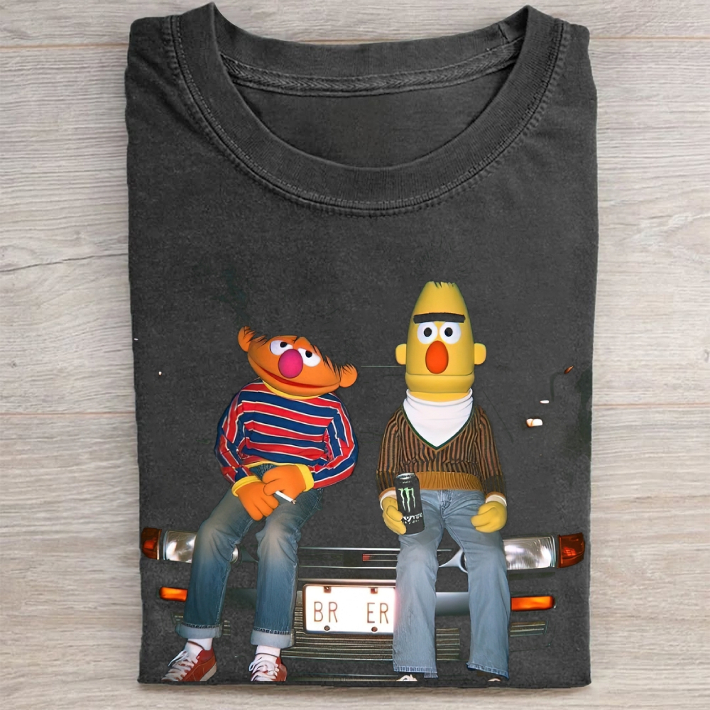 Street Style Puppet Duo Vintage Washed Tee