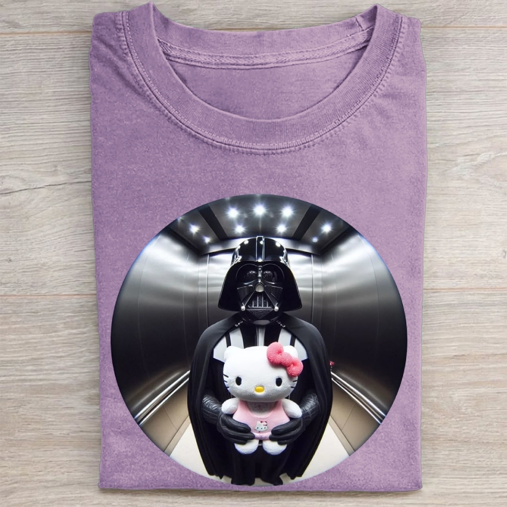 Dark Lord & Cute Kitty CrossoverVintage Washed Tee
