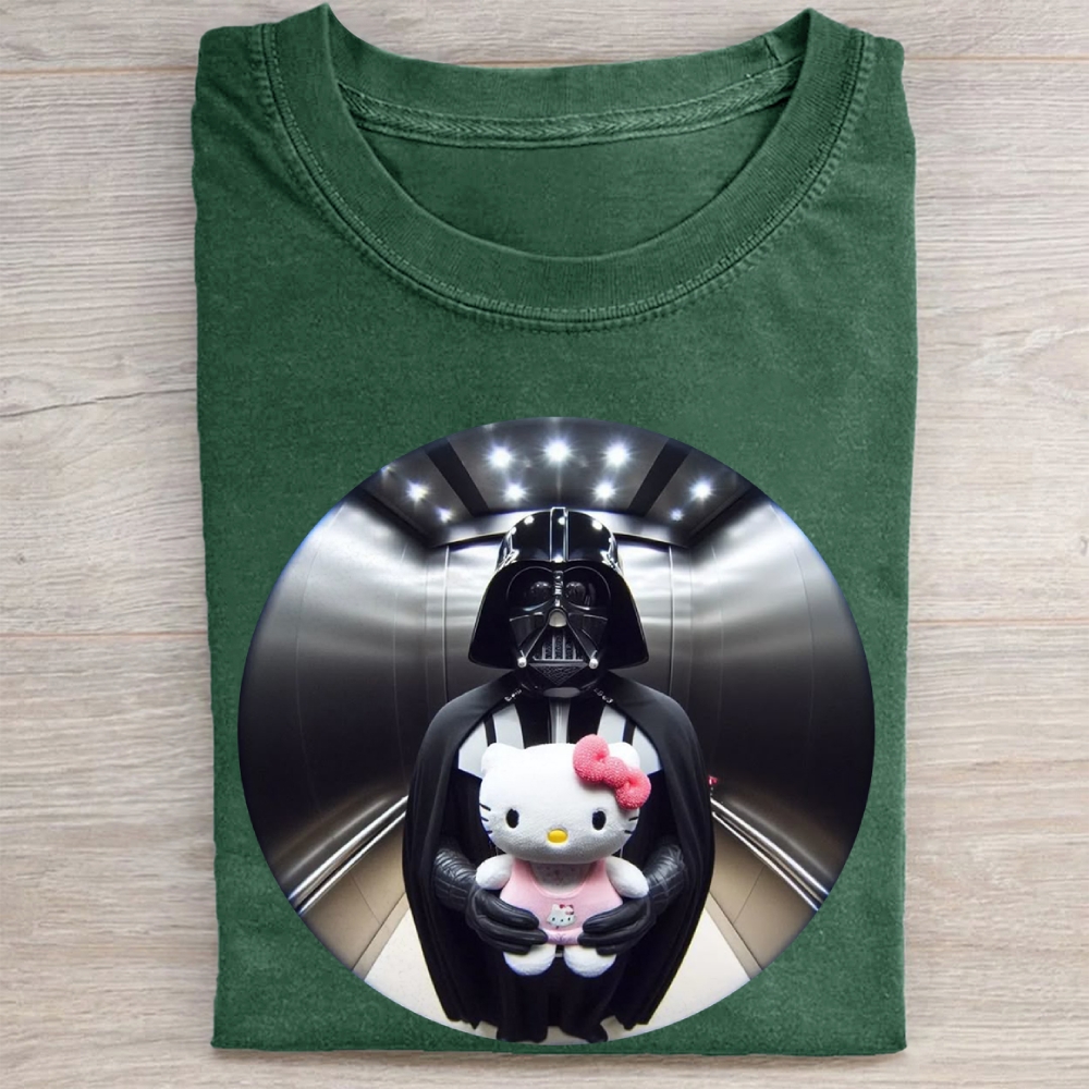 Dark Lord & Cute Kitty CrossoverVintage Washed Tee