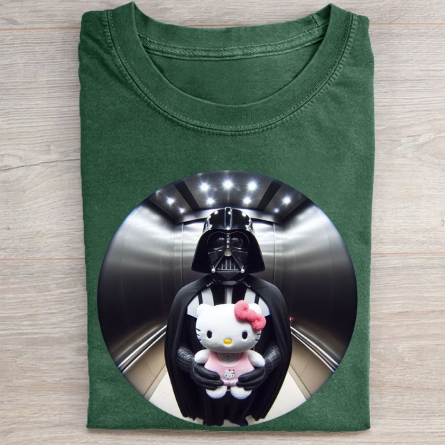 Dark Lord & Cute Kitty CrossoverVintage Washed Tee