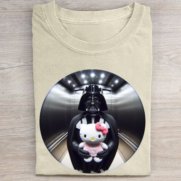 Dark Lord & Cute Kitty CrossoverVintage Washed Tee