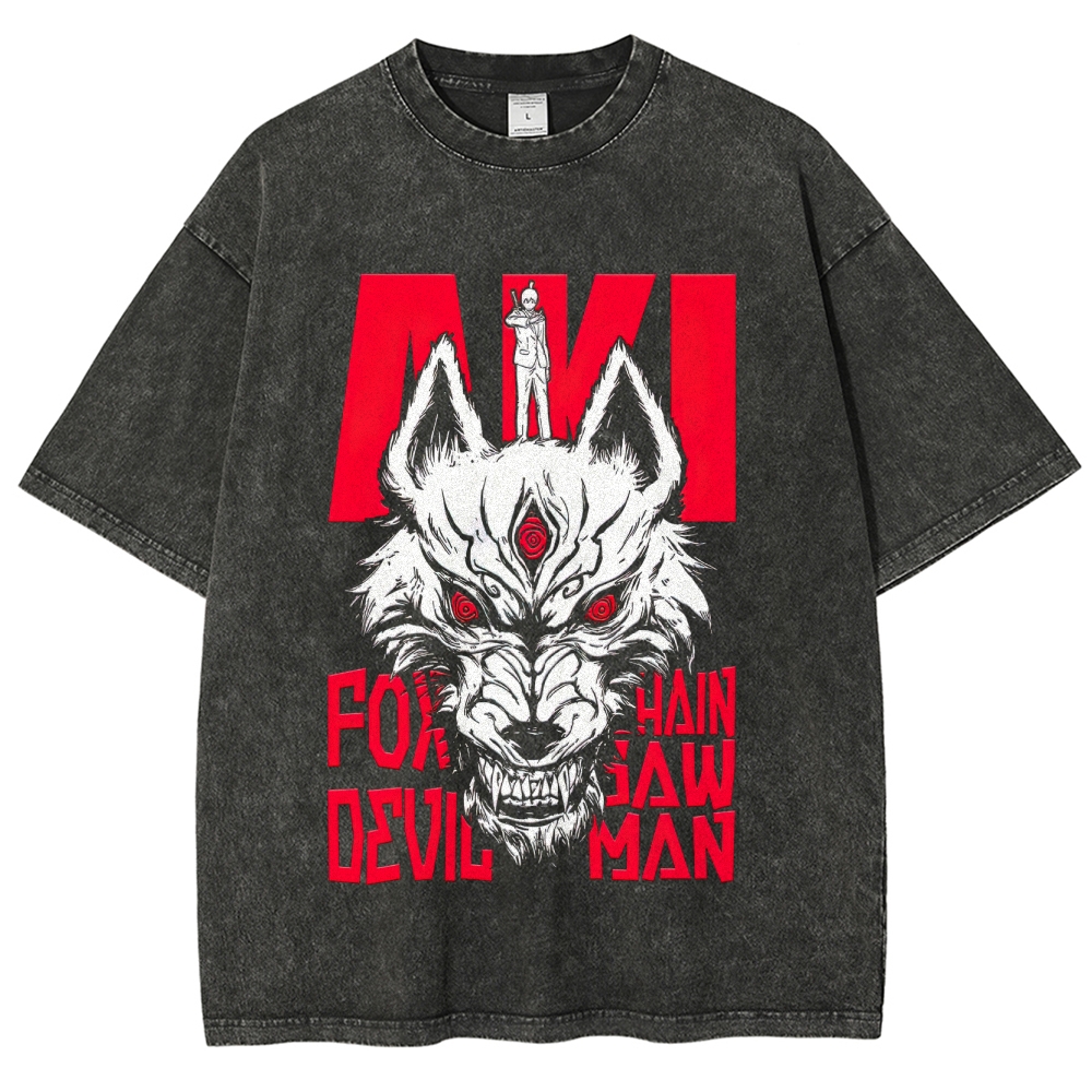 Fox Devil Aki Graphic Washed T-Shir