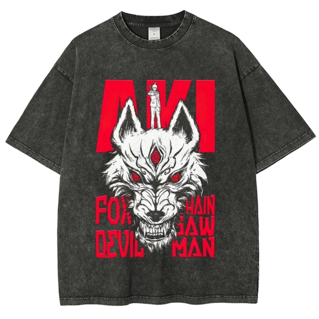 Fox Devil Aki Graphic Washed T-Shir