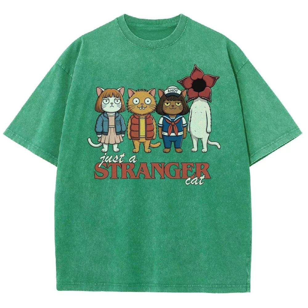 Just a Stranger Cat Group Washed T-Shirt